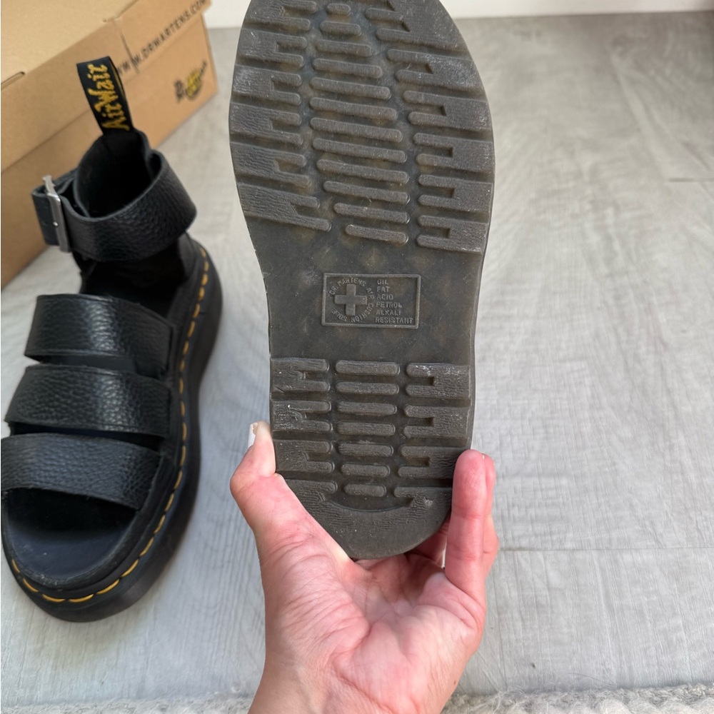 Dr. Martens Clarissa II Quad Black Leather Sandals - Picture 7 of 11